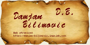 Damjan Bilimović vizit kartica